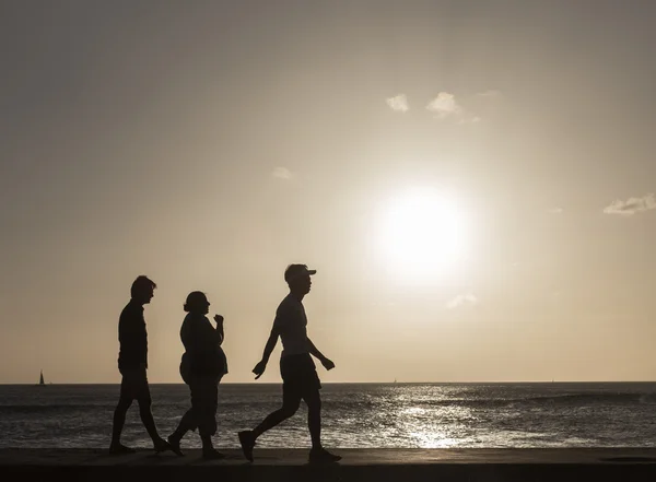 Silhouette d'exercice de personnes — Photo