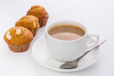 kahve ve muz fincan kek