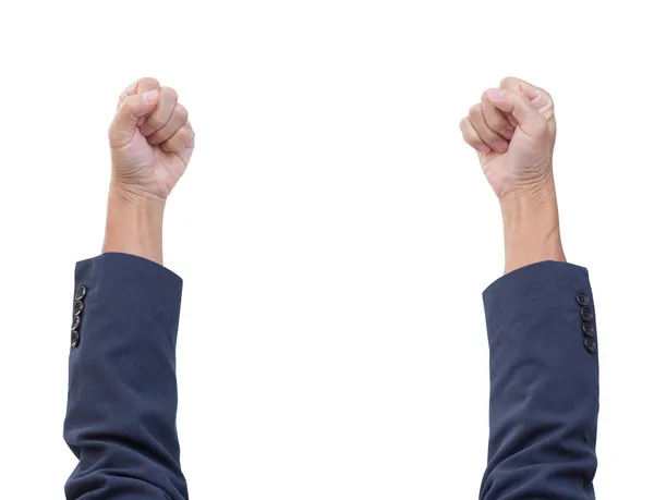 Zakenman handen geïsoleerd op witte achtergrond, uitknippad — Stockfoto