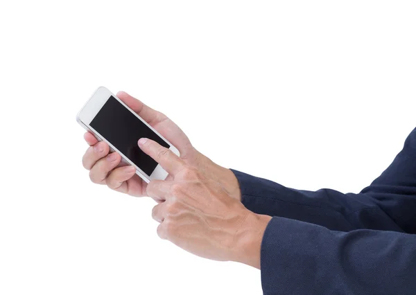 Business man hand met smartphone — Stockfoto