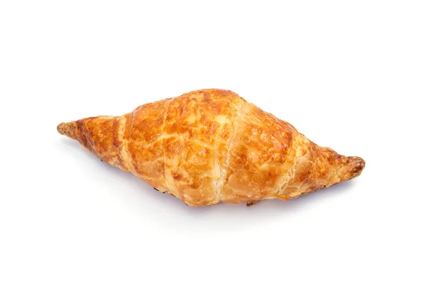 Zblízka Záběr Croissant Bílém Pozadí — Stock fotografie