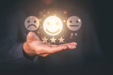 Müşteri memnuniyeti oylaması. İş pazarlama anketi.