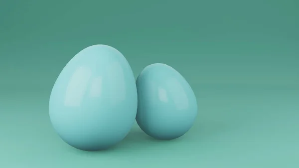 Rendering Easter Egg Green Background — Stock Photo, Image