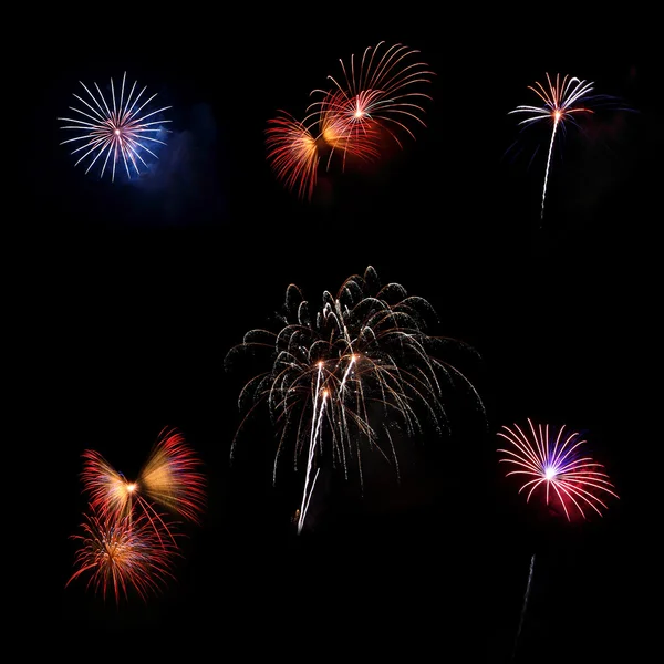 Mix Fireworks — Stock Photo, Image