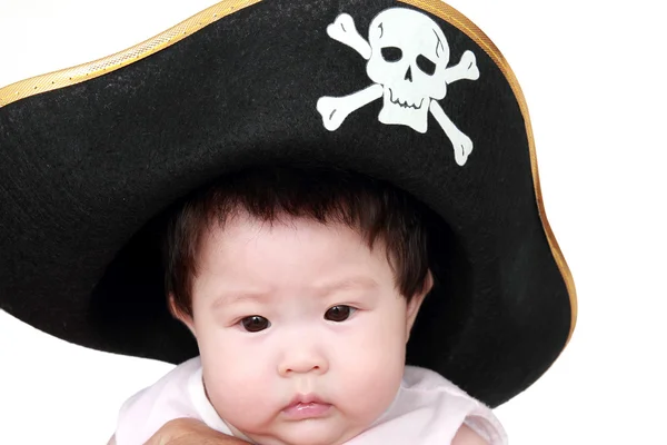 Pirate baby isolated white background — Stock Photo, Image