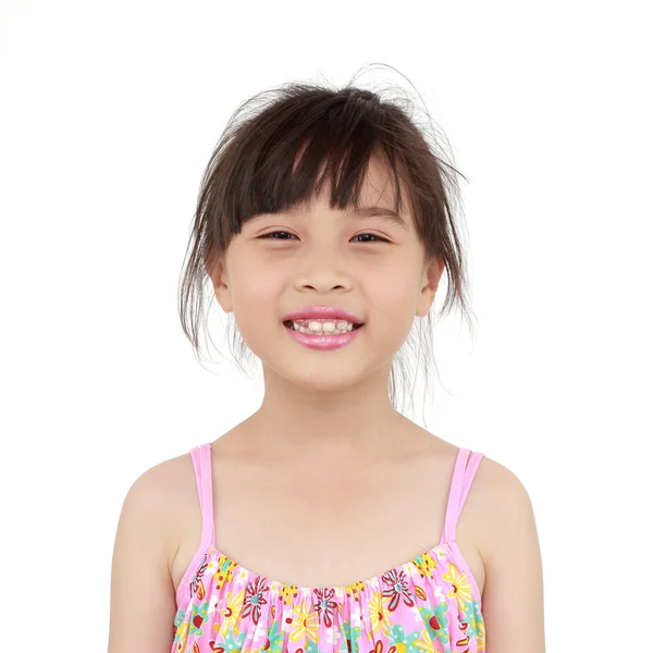 Asian girl portrait on white background — Stock Photo, Image