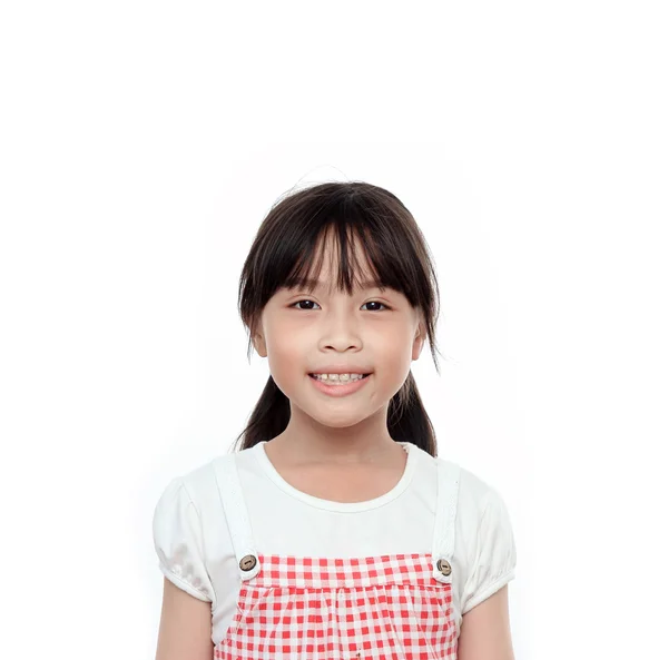 Asian girl portrait on white background — Stock Photo, Image