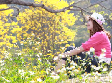 Güzel Asyalı kadın