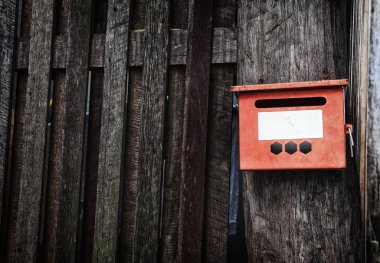 Mail Box on the old wooden wall
