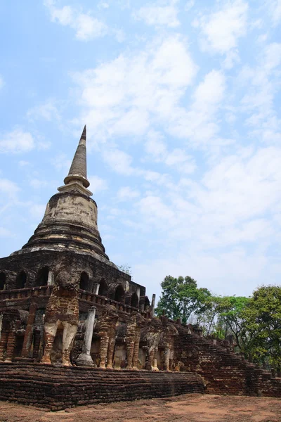 Wat chang lom w si satchanalai sukhothai unesco — Zdjęcie stockowe