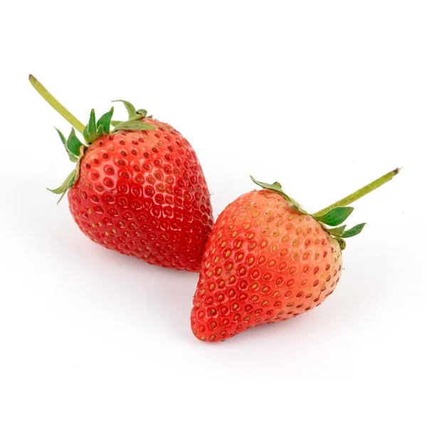 Belles fraises isolées sur fond blanc — Photo