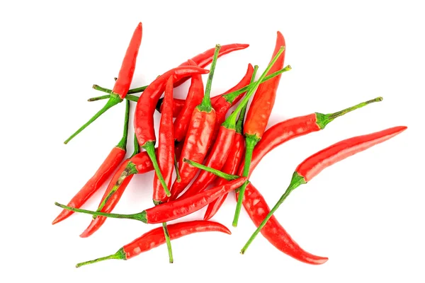 Röd chili peppar isolerad på vit bakgrund — Stockfoto