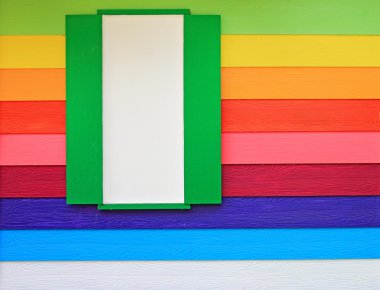 renkli pencere ahşap tahta