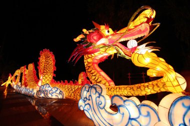 güzel ışıklı dragon fener