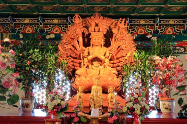 ahşap Çin Tanrı bin eller