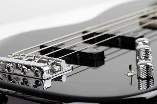 Electric Bass Guitar isolated on white background — Stock Photo, Image