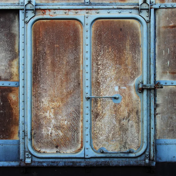 Vintage railroad container door — Stock Photo, Image