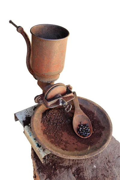 Antique coffee grinder clipping path included — Stock Photo, Image