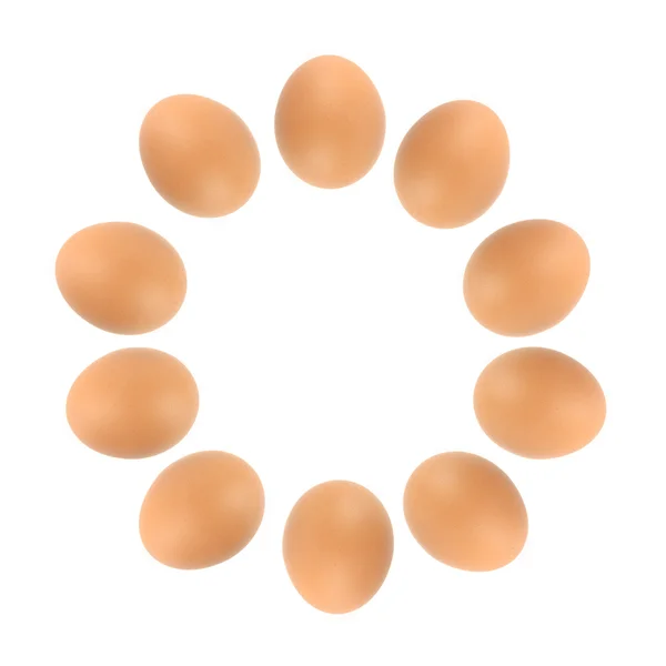 Huevos aislados sobre fondo blanco — Foto de Stock