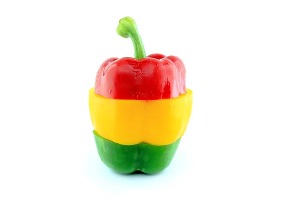 Mix colorful Green Red Yellow paprika peppers — Stock Photo, Image