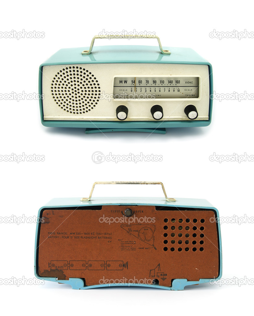 Grungy retro radio