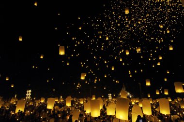 Lantern Festivali yüzen chiangmai, Tayland