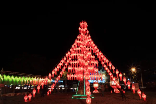 Lanterna Festival ou Yee Peng Festival em Chiangmai Tailândia . — Fotografia de Stock