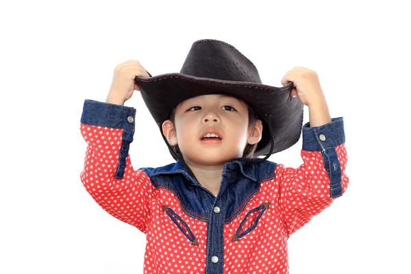 Asyalı küçük kovboy — Stok fotoğraf