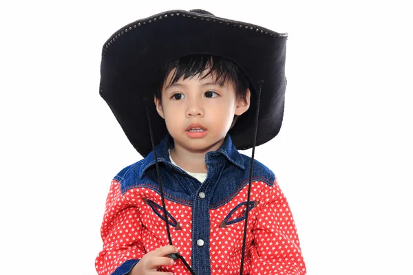 Asyalı küçük kovboy — Stok fotoğraf