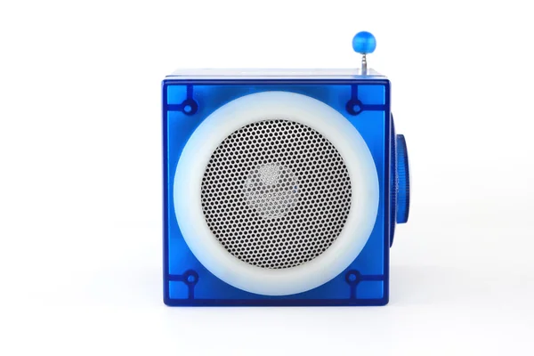Scatola cubo radio blu — Foto Stock