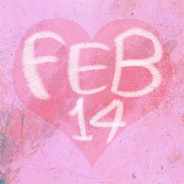 14 luty Walentynki tło grunge — Zdjęcie stockowe