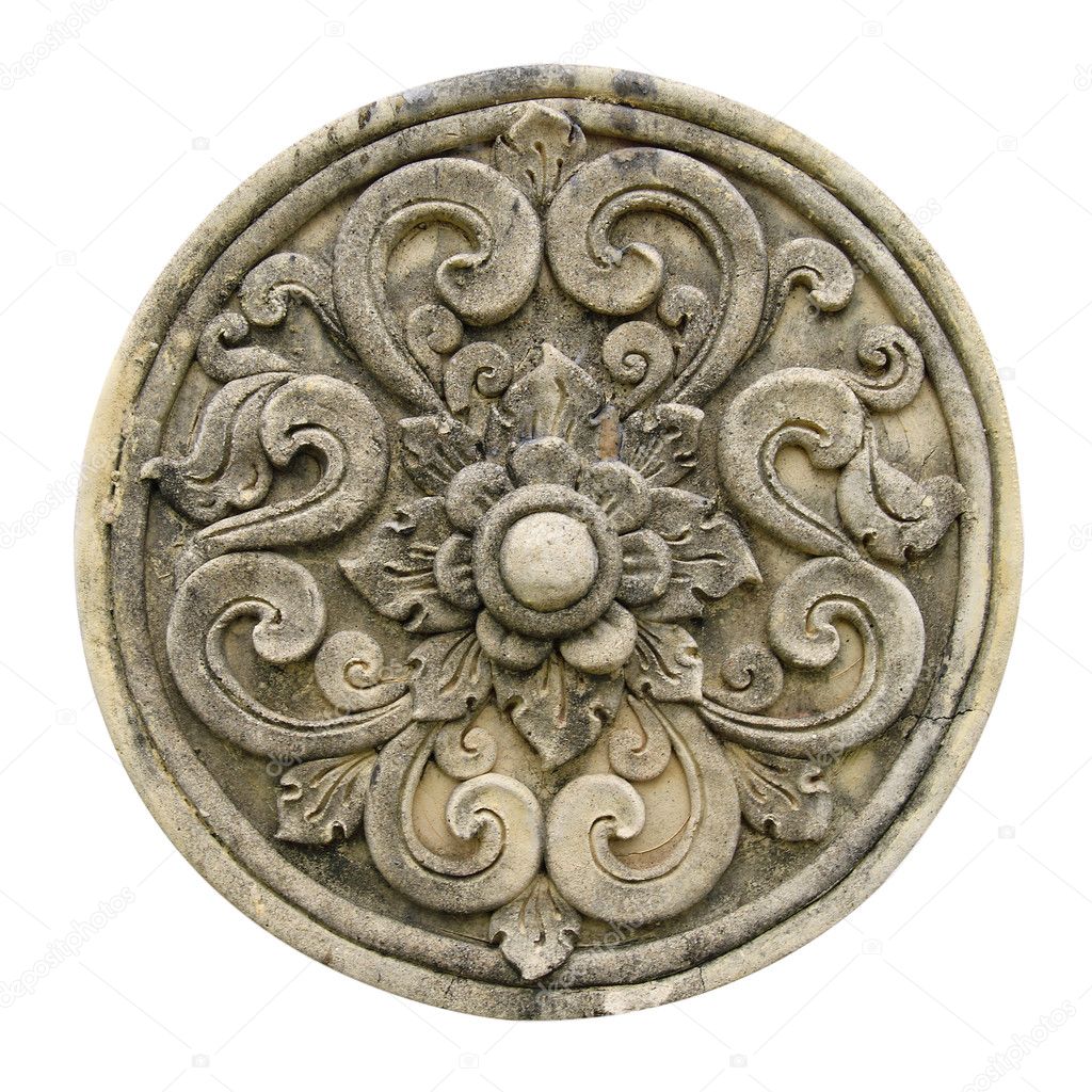 Lotus flower stone carving Lotus Flower Stone carving clipping path