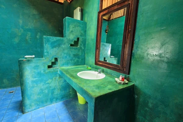 Modern bathroom green interior
