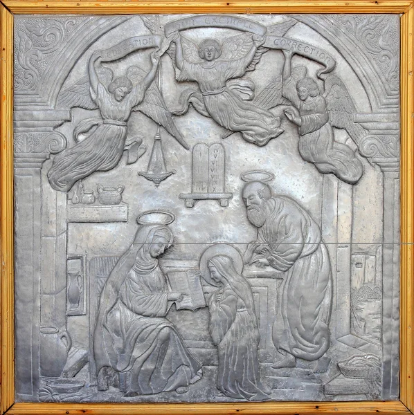 Christ silver carve art — Stock Photo, Image