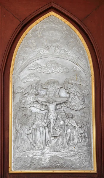 Christ silver carve art — Stock Photo, Image