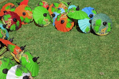 şemsiye, chiangmai, Tayland Tayland fil boyalı