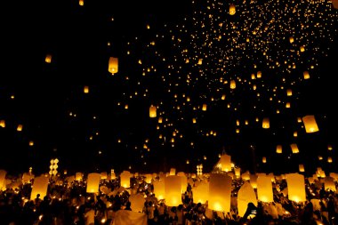 Lantern Festivali yüzen chiangmai, Tayland