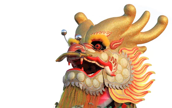 Head of a golden dragon — Stock Photo, Image