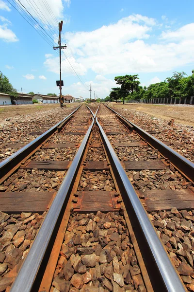 Railway crossroad — Stock Photo, Image