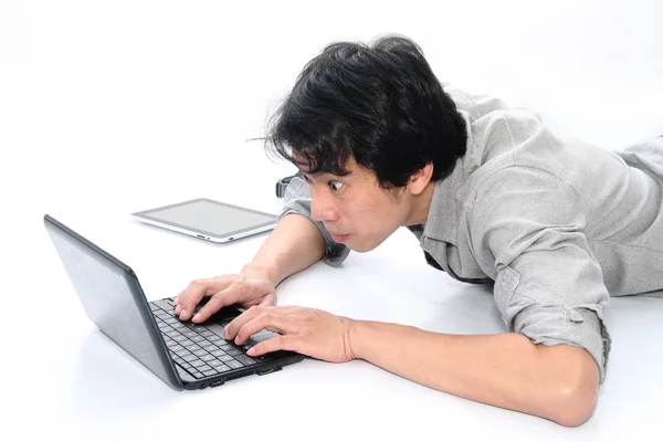 Business man in panic — Stock Photo, Image