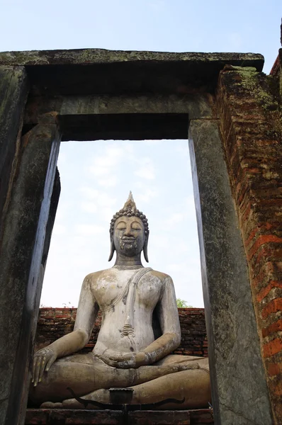 Buddha wat si kámo v sukhothai historický park — Stock fotografie
