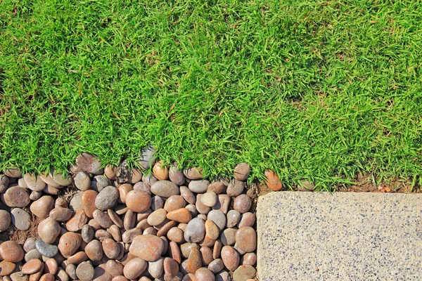 Grass stones and slab texture — Stock Photo, Image