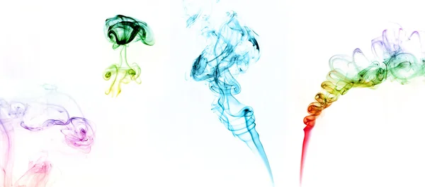 Gökkuşağı renkli duman 4 stili — Stok fotoğraf