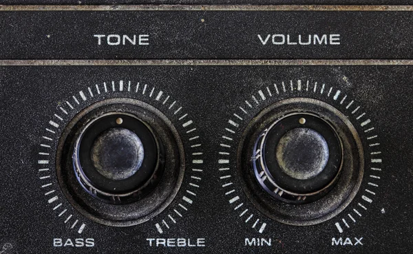 老音色和音量按钮的复古风格 — 图库照片