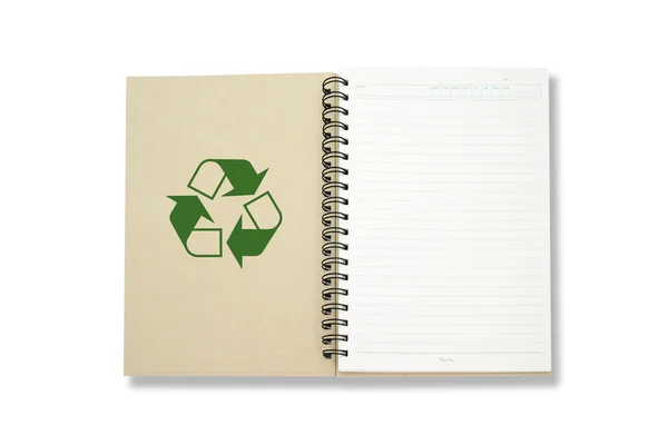 Caderno de reciclagem — Fotografia de Stock