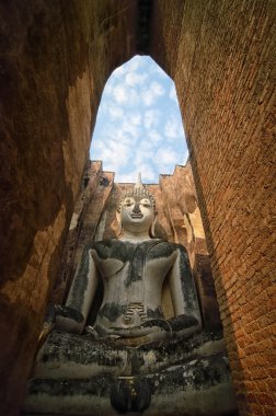 Antik Buda heykeli. Sukhothai Tarih Parkı, sukhothai il