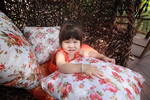 Happy little asian girl — Stock Photo, Image