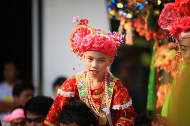 Chiangmai, Tayland-Mart 30:Poi seslendirdi uzun Festivali, geleneksel