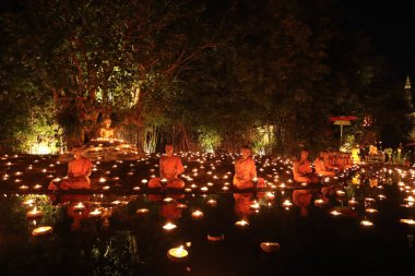 Chiang Mai Tayland-Şubat 14: Vesak Day.Traditional Budist