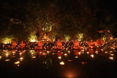 Chiang Mai Tayland-Şubat 14: Vesak Day.Traditional Budist